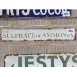 Use Sulphate of Ammonia enamel sign 88cm x 15cm