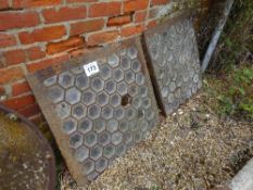 2 manhole covers