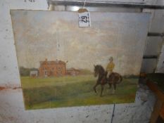 Horse and rider painting
