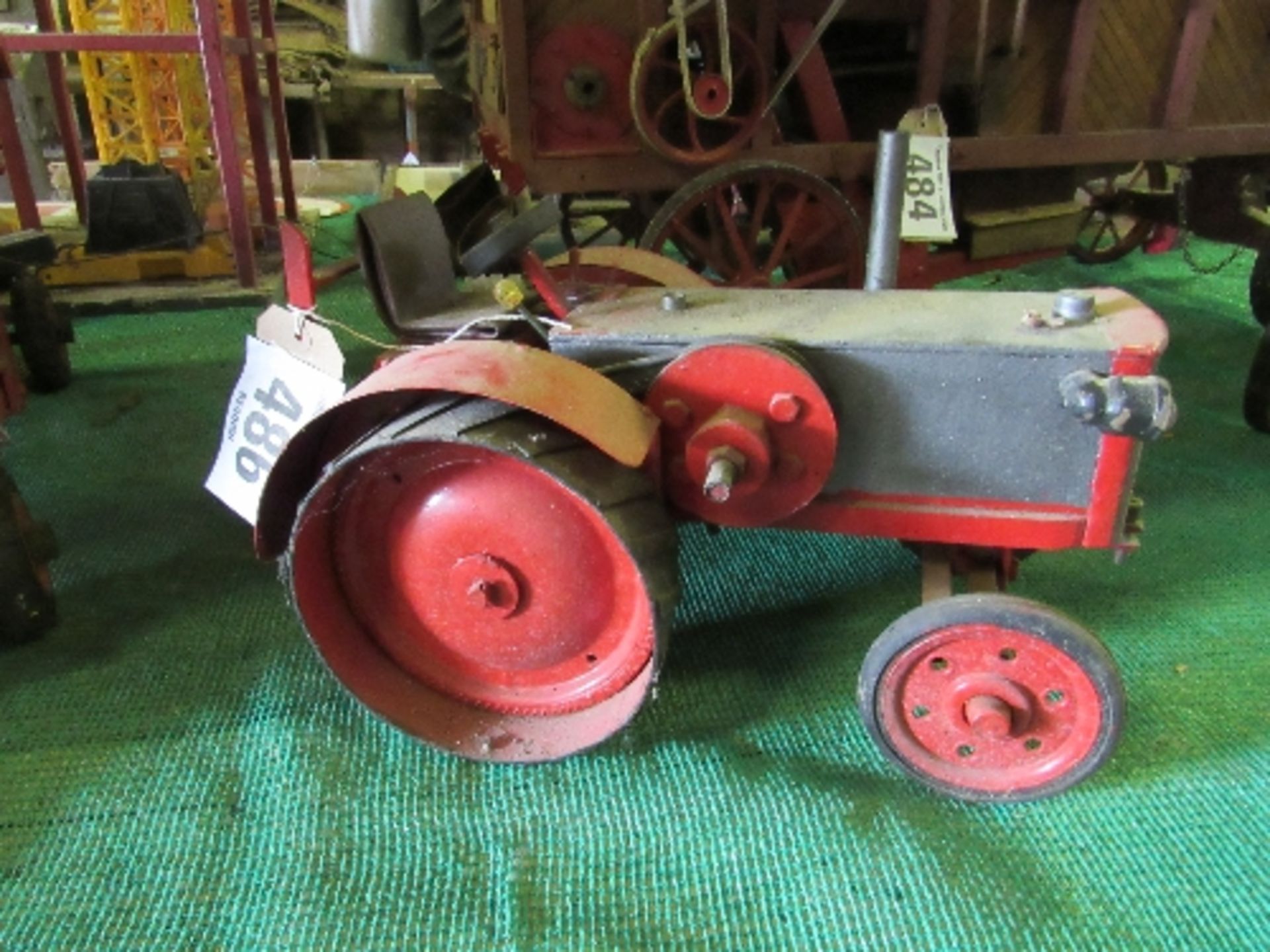 Model tractor with winch