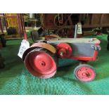 Model tractor with winch