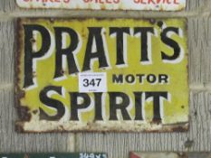 Pratts Motor Spirit enamel sign 54cm x 37cm