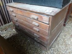 6 drawer wooden plan chest