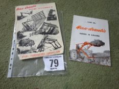 Horn-draulic model M loader and attachments leaflets