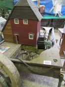 Water wheel and workshop model 183cm x 113cm