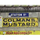 Colmans Mustard enamel sign 151cm x 41cm