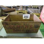 Colmans Mustard wooden box by Appointment to the King