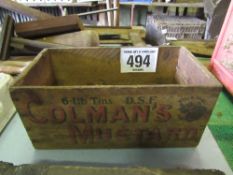 Colmans Mustard wooden box by Appointment to the King