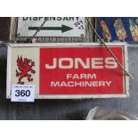 Jones Farm Machinery illuminating sign 46cm x 21cm x 12cm