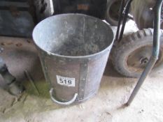 Metal 1 bushel grain bucket