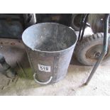 Metal 1 bushel grain bucket