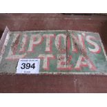 Liptons Tea double sided enamel sign 46cm x 23cm