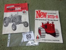 International Harvester BTD-6 crawler tractor leaflet & McCormick International Farmall Super BM