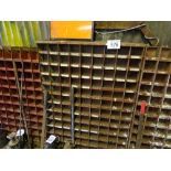 4 pigeon hole spares racks