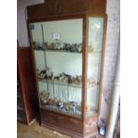 Display cabinet and contents - dogs and birds