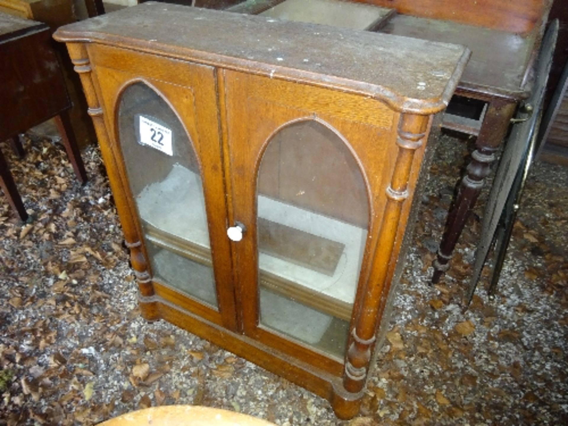 Oak display cabinet