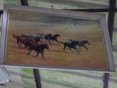 Framed horse print