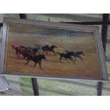 Framed horse print