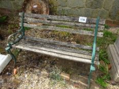 Wooden garden bench