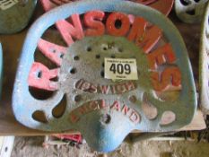 Ransomes, Ipswich, England cast iron seat