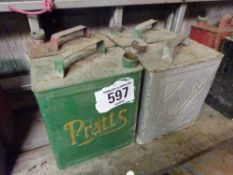 4 no 2 gallon petrol cans