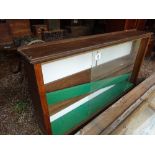 Oak glass fronted display cabinet and others