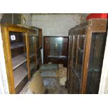 7 assorted display cabinets