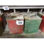 4 no 2 gallon petrol cans