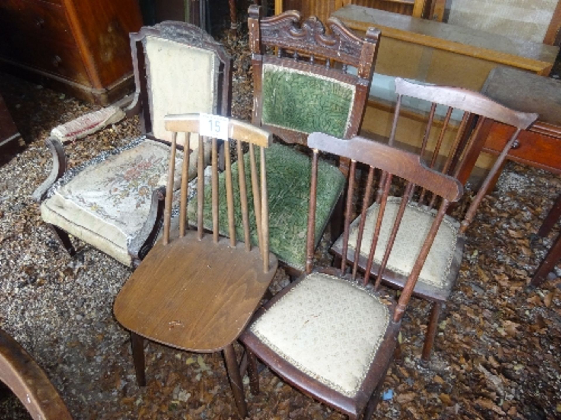 5 assorted chairs