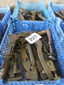 2 trays of various hand tools Stilsons & spanners