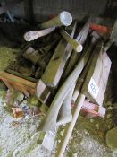 Large quantity of wooden hand tools