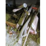 Large quantity of wooden hand tools