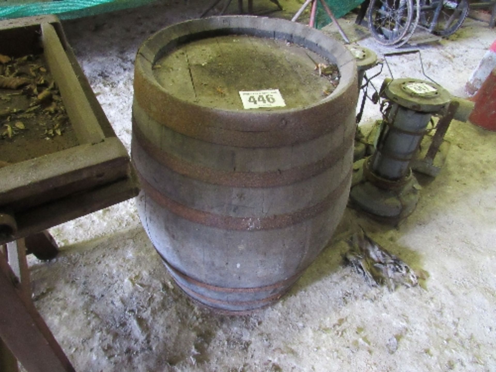 Wooden barrel inscribed Cazita