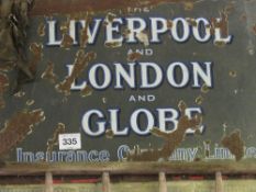 Liverpool & London Globe enamel sign 120cm x 79cm