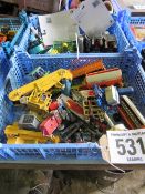 2 trays of diecast toys