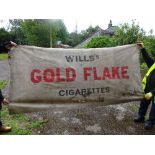 Wills Gold Flake cigarettes advertising banner