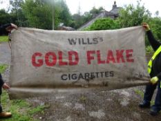 Wills Gold Flake cigarettes advertising banner