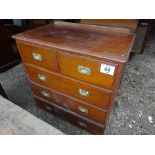 Naval type Mahogany chest of drawers (2 over 3 drawers)