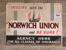 Insure with the Norwich Union sign 81cm x 60cm