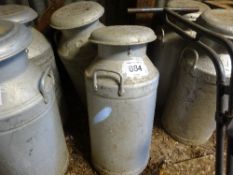 2 no 10 gallon aluminium churns