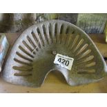 Cast iron seat