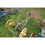 Single furrow reversible horse drawn plough (up and over type)