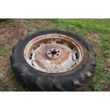Tractor rear wheel and tyre 12.4/11-36