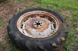 Tractor rear wheel and tyre 12.4/11-36