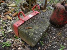 Concrete rear mounted tractor weight