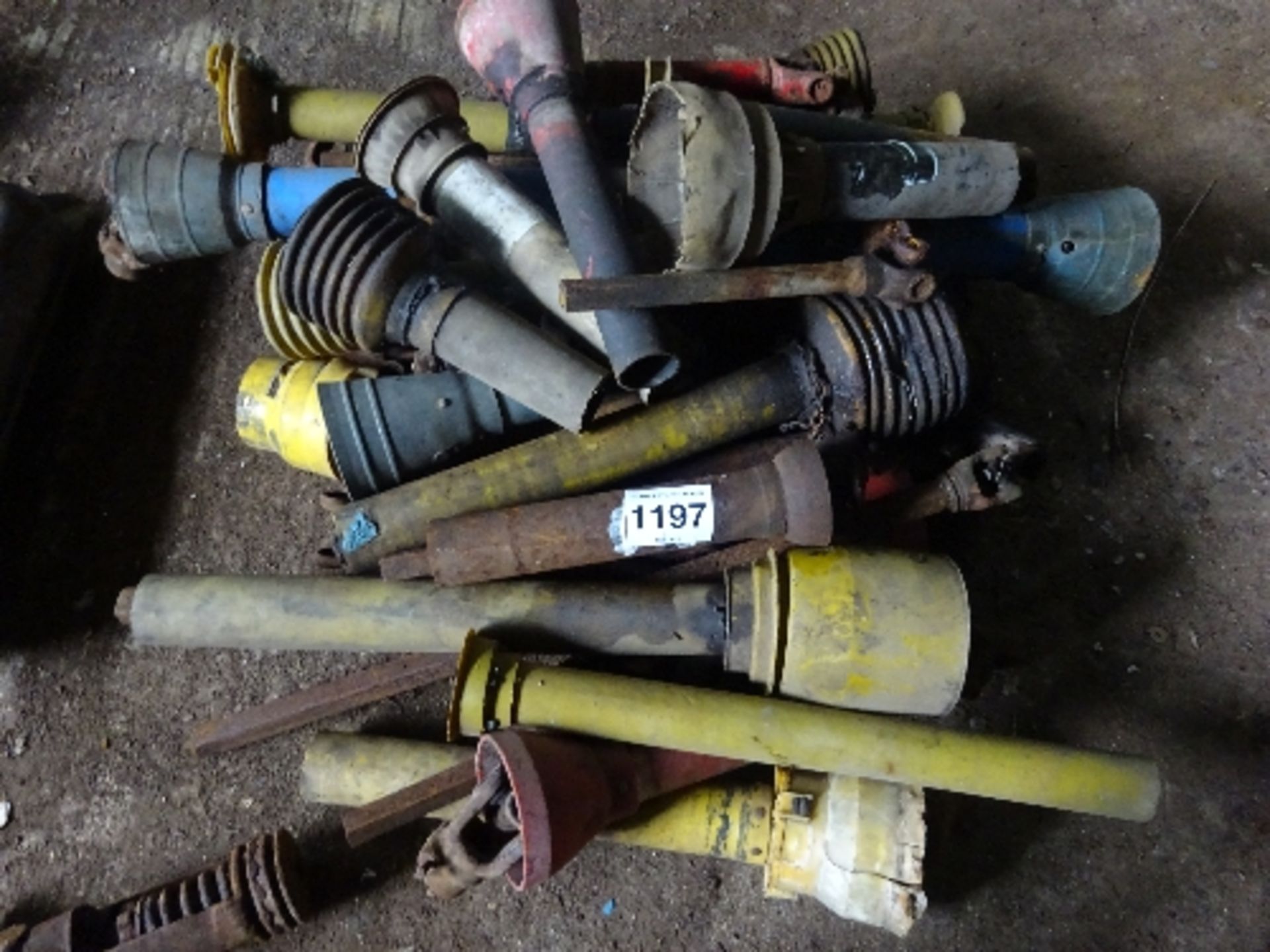 Quantity of assorted PTO shafts and guards