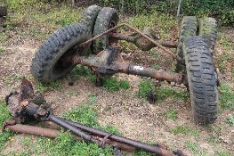 Bedford RL front & rear axles c/w transfer box and prop shafts