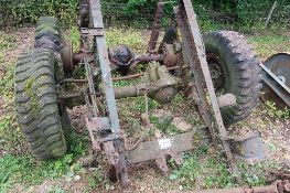 Bedford RL front & rear axles c/w springs transfer box and prop shafts
