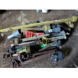 Quantity of assorted PTO shafts and guards