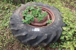 Tractor mounted rear wheel and tyre 14.9/13.28